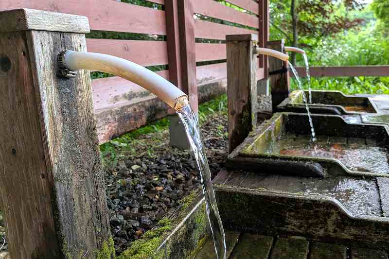 有明の名水の「取水場」
