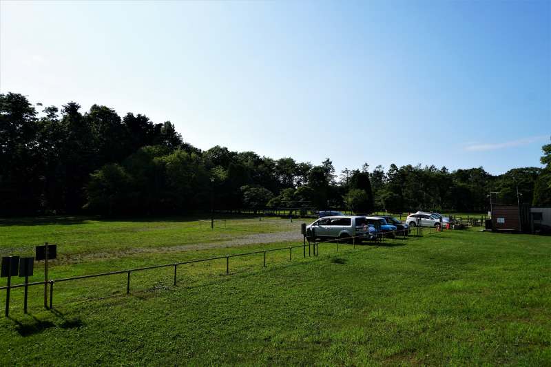 江別市森林キャンプ場の駐車場