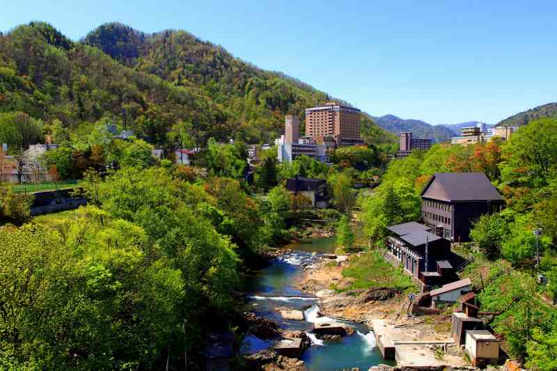 定山渓を流れる豊平川