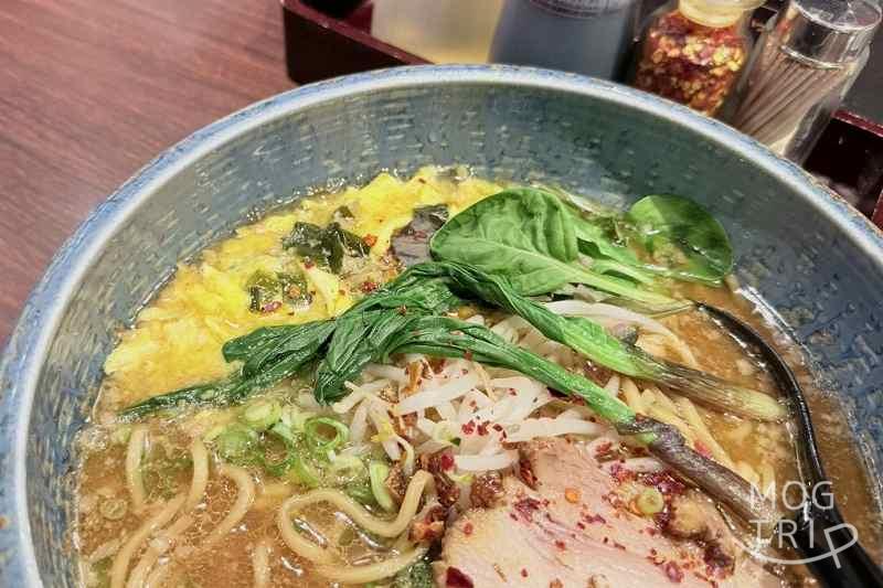 一粒庵の「元気がでるみそラーメン」の行者ニンニク