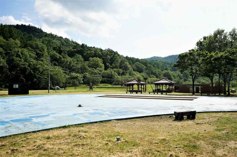 みかさ遊園キャンプ場の じゃぶじゃぶ池