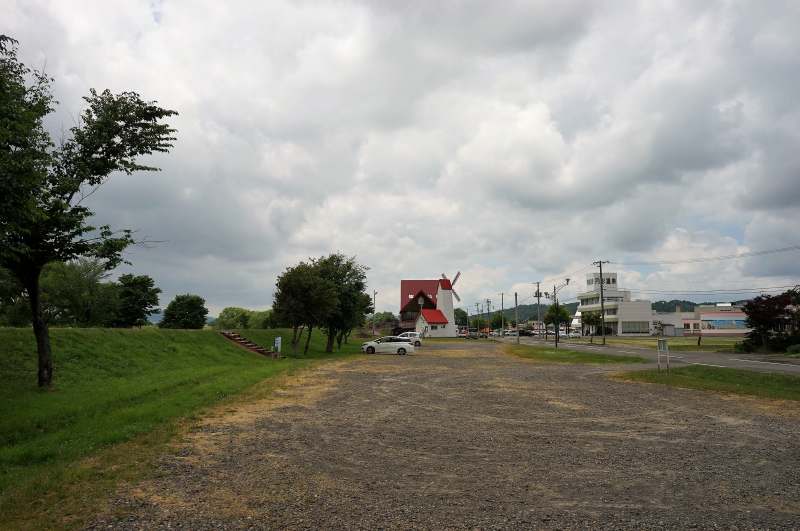 皆楽公園キャンプ場の駐車場