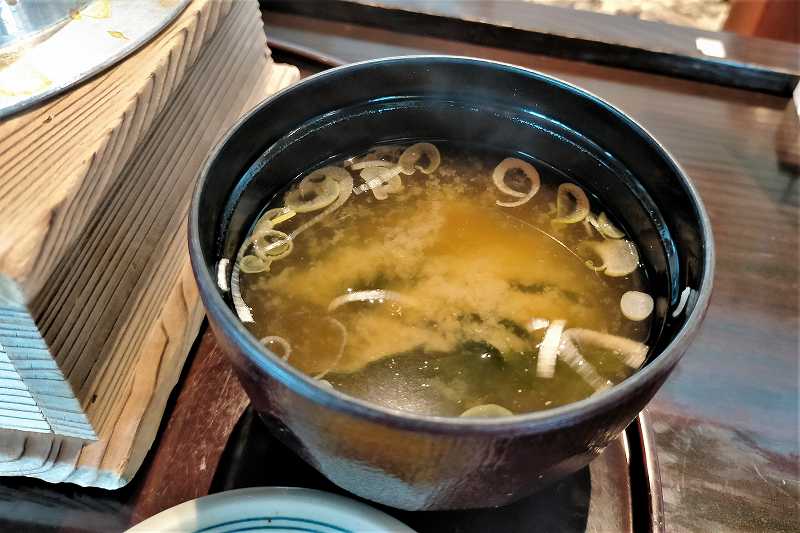 味しるべ駅逓のお味噌汁