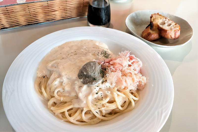 シロクマ食堂のカニみそスパゲティ