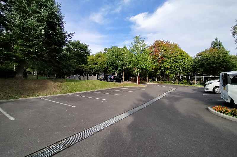 白石公園はこだてオートキャンプ場の駐車場