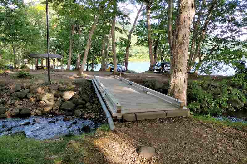 仲洞爺キャンプ場の簡易橋