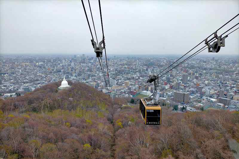 ロープウェイから見る札幌の街並み