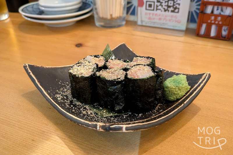 多数「自家製トロ〆サバのガリ鯖巻き」