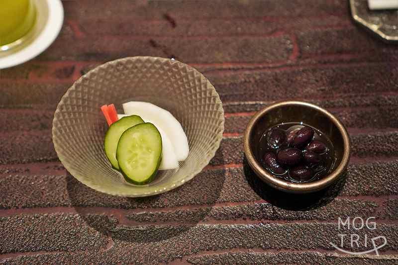 札幌「鮨わたなべ」お漬物・煮豆