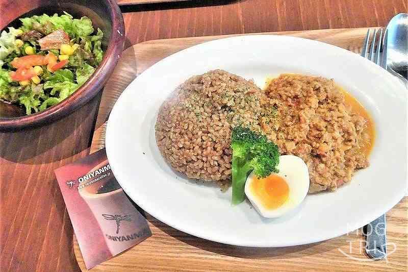 オニヤンマコーヒー＆ビアの「レンコンキーマカレー」