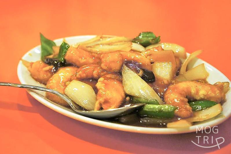 中華料理香州の「ムキエビの甘酢掛け」