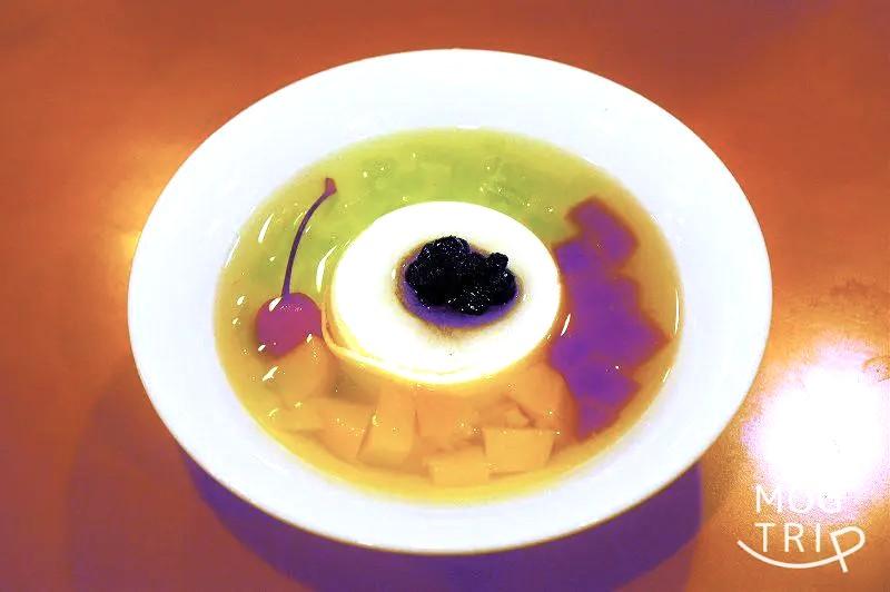 中華料理香州の「杏仁豆腐」