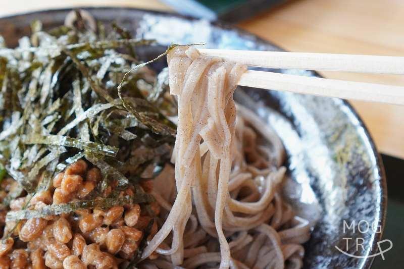 ONSEN食堂の十割そばの麺