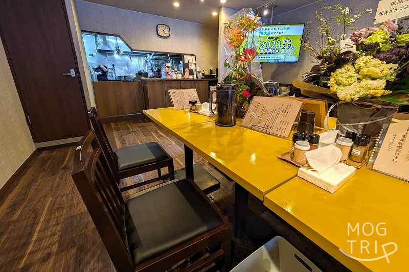 「豚丼ポルコ札幌北13条店」店内の様子