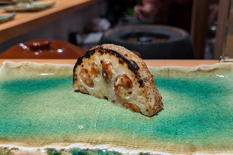 焼鳥ひげぼうずの「青南蛮蓮根」