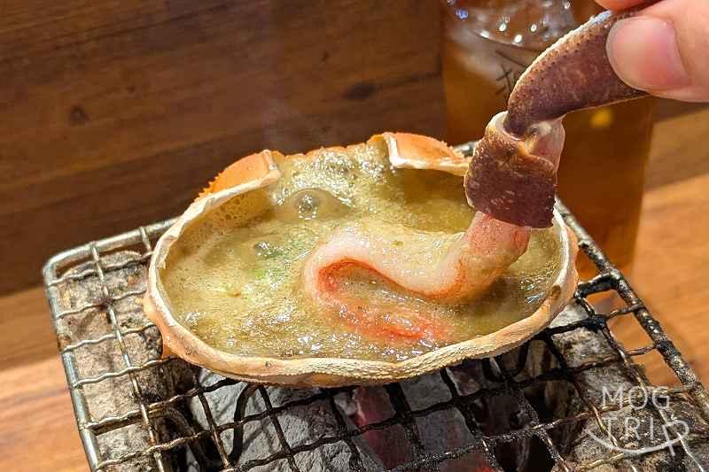 炉あぺおいの「炙りカニ味噌しゃぶしゃぶ」