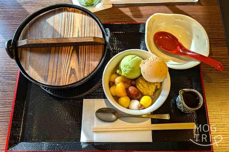 あんみつさきのの「特製鍋焼ききしめん-極み-」