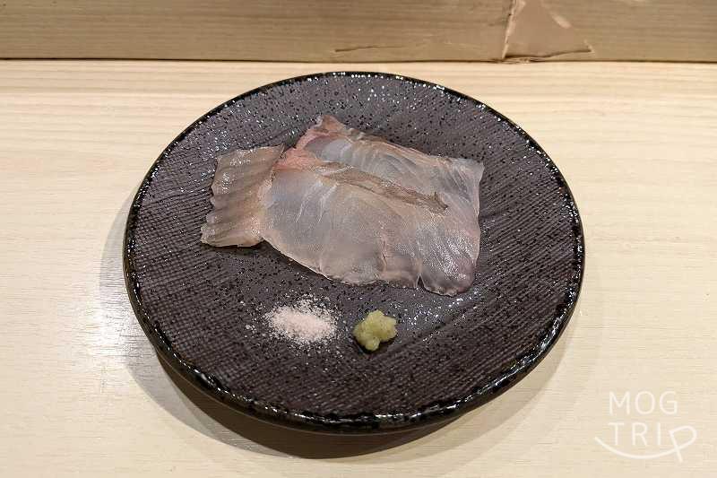 寿司・肴匠くりやの5日熟成の「平目」