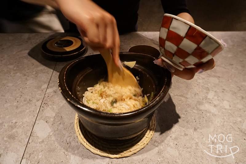 閼伽の「金目鯛の土鍋ご飯」
