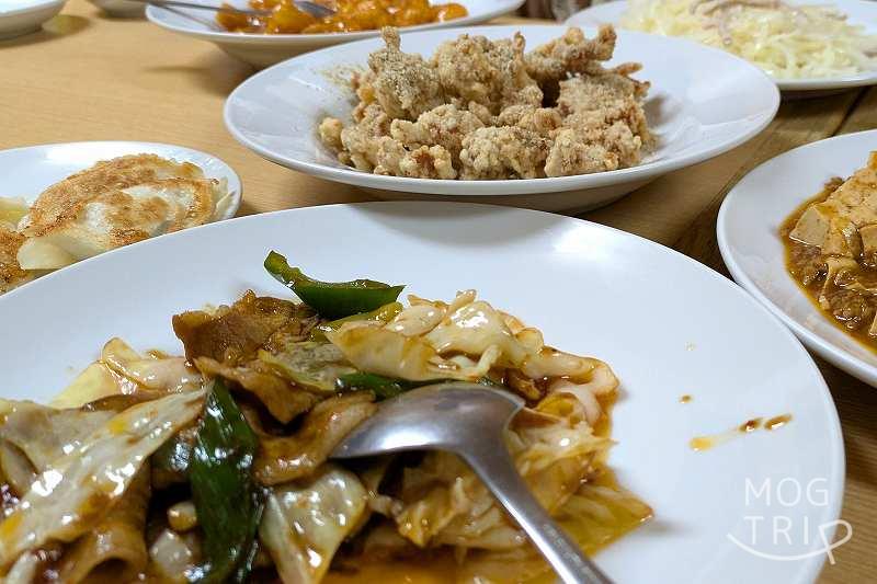 中国東北飯店の「コース料理」の一部