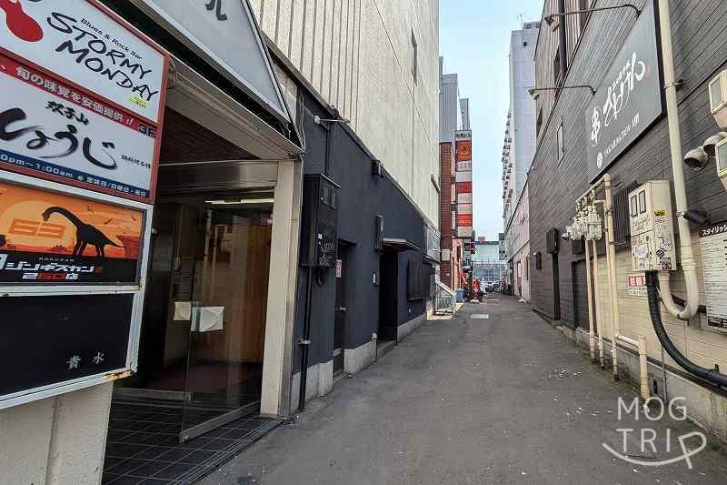 ラーメンルームテンロウのある路地