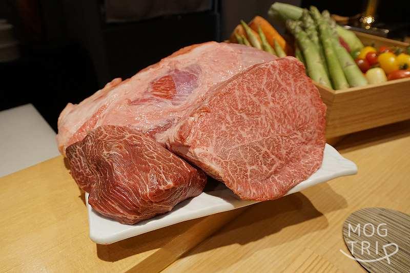 雪花菜のコースに登場する「お肉(訪問時は宮崎牛)」