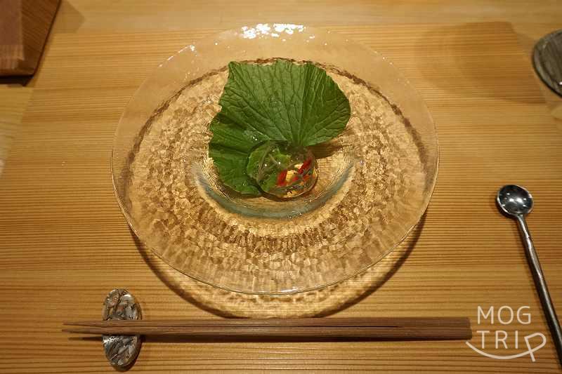 雪花菜の雫に見立てた「ゼリー」