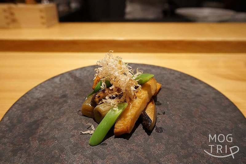 雪花菜の「インゲン・シイタケ」