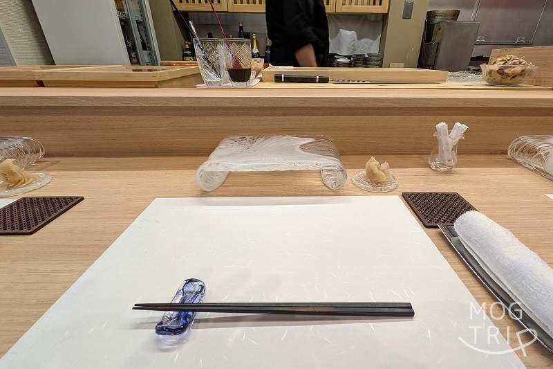 鮨処暁の「席の様子」