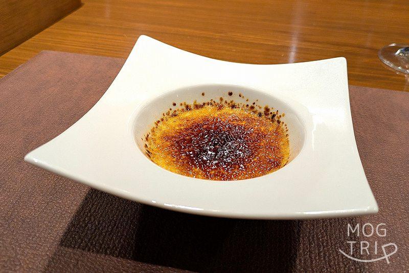 食堂ろらんじゅのデザート「クレームブリュレ(追加料金)」