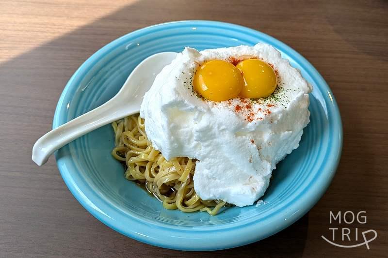 とりたまファームの「メレンゲTKM(たまごかけ麺)」