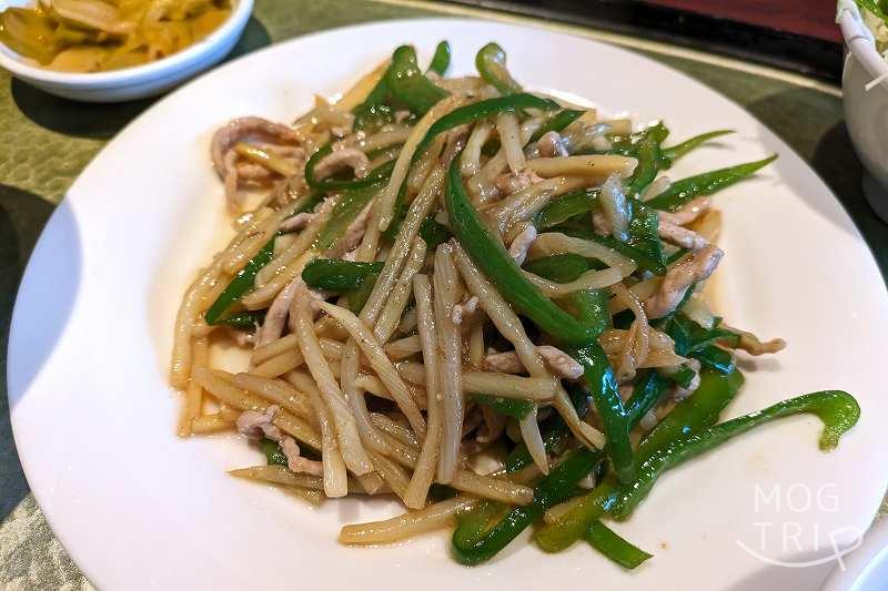 中国料理季香園の「青椒肉絲」