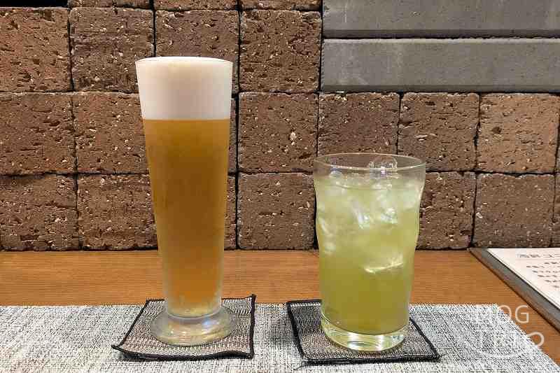 味浪漫の「生ビール・緑茶」