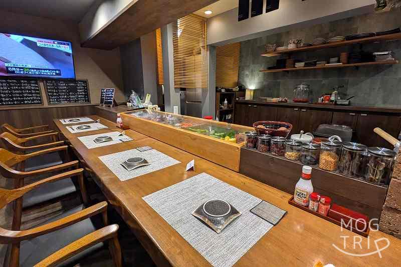 味浪漫の「店内の様子（カウンター席）」