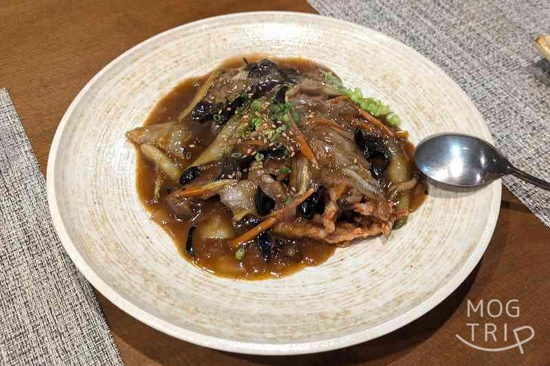 味浪漫の「ザンギソース炒め」
