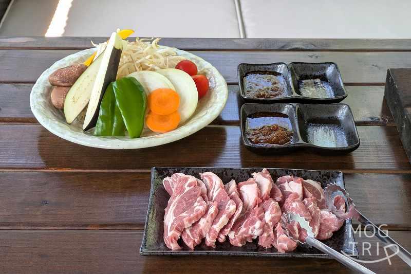 バーチ定山渓の「ジンギスカン・野菜」