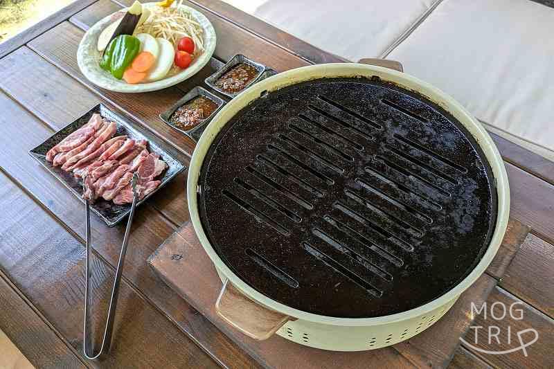 バーチ定山渓の「炭焼き台」