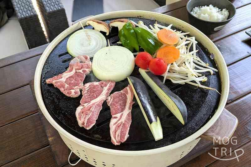 バーチ定山渓の「炭焼き台」
