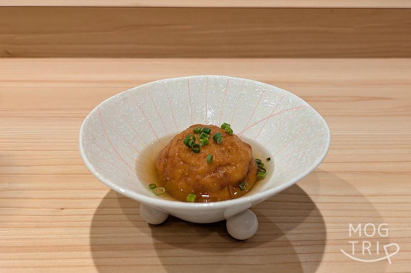 維采の「カニ入り自家製がんも」