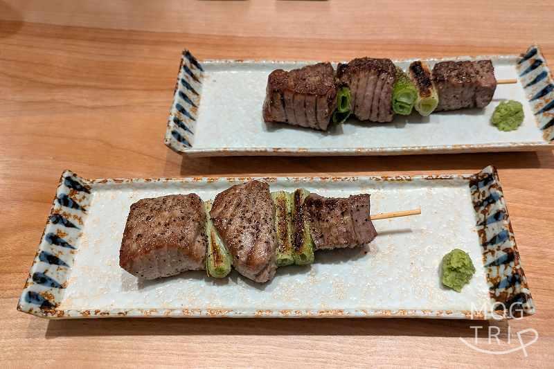 me・酒藍の「本まぐろねぎ間串焼」