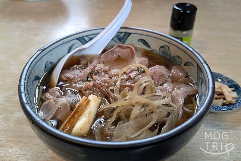 更科食堂の「エゾシカ肉そば」