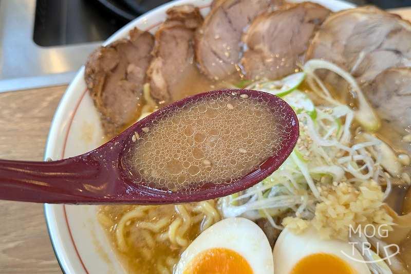 アサヒビール園はまなす館の「コク旨焦がし味噌ラーメン」