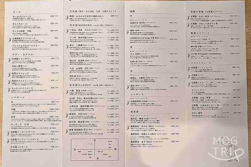 めしや鼓動の「メニュー表」