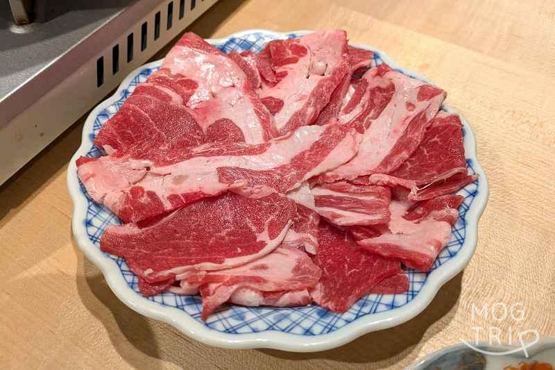 めしや鼓動の「帯広産熟成メークインとラム肩ロースのしゃぶしゃぶ」