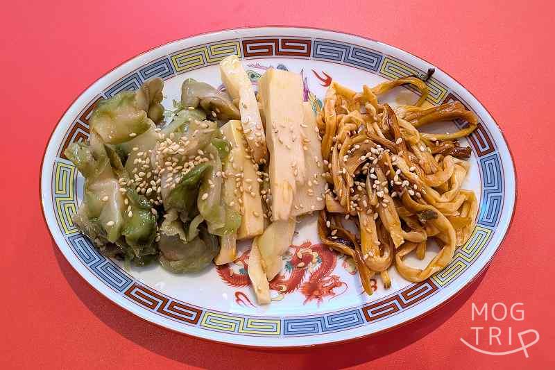 わんたん亭清田支店の「中華漬物3種盛り」