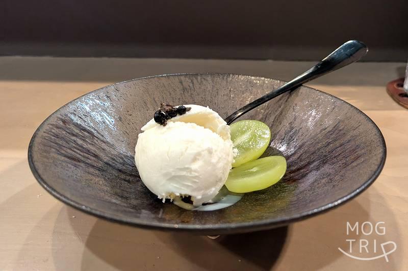 天ぷらと季節の皿吉旦の「季節のジェラート」