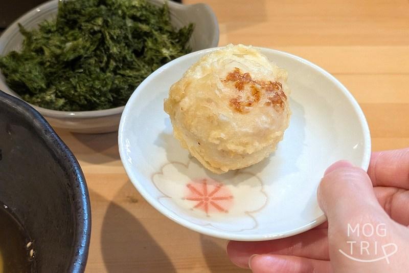 うどんのしろの「半熟玉子天」