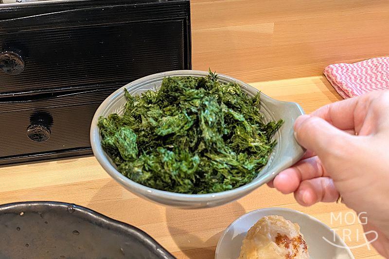 うどんのしろの「高級バラ干し海苔」