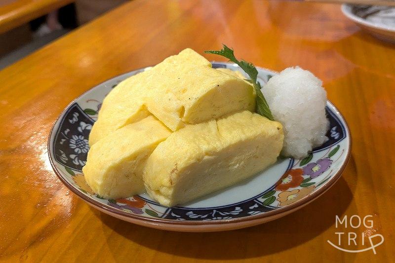 一人焼き鳥Bの「自家製出汁巻き玉子」