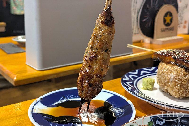 一人焼き鳥Bの「月見つくね（ミニライス付）」